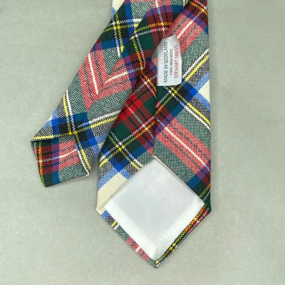 Lochcarron Stewart Dress Necktie Mens Tartan Plaid Wool Scotland‎ Heritage 57x3